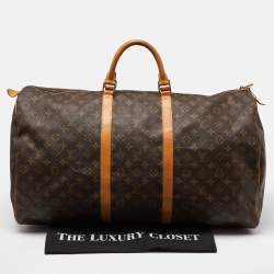 Pre Owned Louis Vuitton Monogram Canvas Keepall Bandouliere 60 Bag