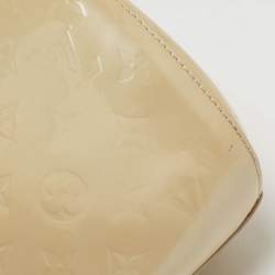 Pre Owned Louis Vuitton Blanc Corail Monogram Vernis Sherwood GM Bag