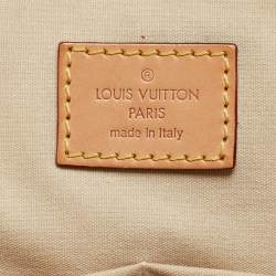 Pre Owned Louis Vuitton Blanc Corail Monogram Vernis Sherwood GM Bag