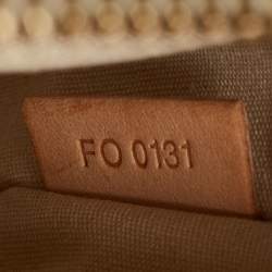 Pre Owned Louis Vuitton Blanc Corail Monogram Vernis Sherwood GM Bag