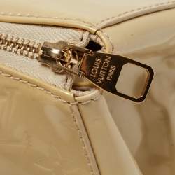 Pre Owned Louis Vuitton Blanc Corail Monogram Vernis Sherwood GM Bag