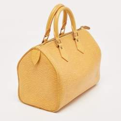 Pre Owned Louis Vuitton Tassil Yellow Epi Leather Speedy 25 Bag