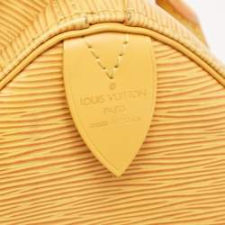 Pre Owned Louis Vuitton Tassil Yellow Epi Leather Speedy 25 Bag