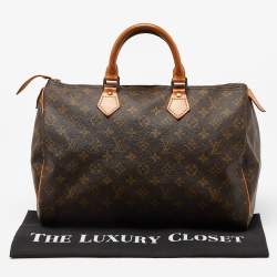 Pre Owned Louis Vuitton Monogram Canvas Speedy 35 Bag