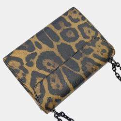 Louis Vuitton Leopard Print Leather Wild Animal Twist MM Top Handle Bag