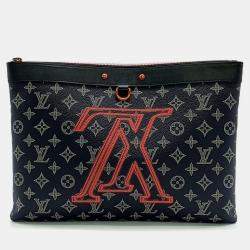 Louis Vuitton Blue Monogram Canvas Upside Down Clutch Bag