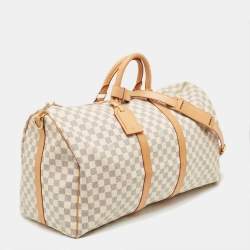 Louis Vuitton Damier Azur Canvas Keepall Bandouliere 55 Bag