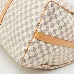 Louis Vuitton Damier Azur Canvas Keepall Bandouliere 55 Bag