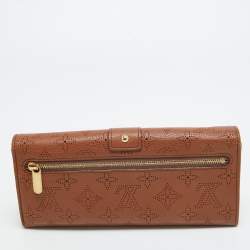 مملوكة مسبقًا Louis Vuitton Cognac Monogram Mahina Leather Amelia Wallet