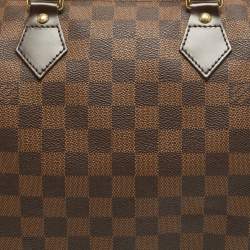 Pre Owned Louis Vuitton Damier Ebene Canvas Speedy 30 Bag