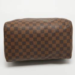 Pre Owned Louis Vuitton Damier Ebene Canvas Speedy 30 Bag