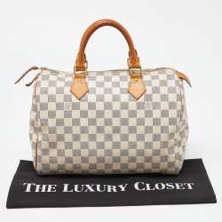 Pre Owned Louis Vuitton Damier Azur Canvas Speedy 30 Bag