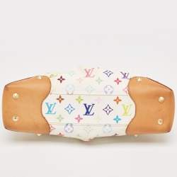 مملوكة مسبقًا Louis Vuitton White Monogram Multicolore Canvas Judy MM Bag