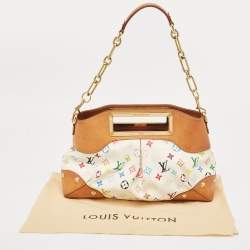 مملوكة مسبقًا Louis Vuitton White Monogram Multicolore Canvas Judy MM Bag