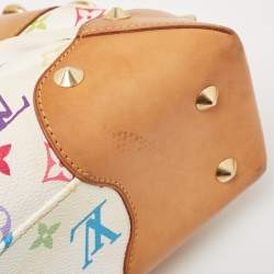 مملوكة مسبقًا Louis Vuitton White Monogram Multicolore Canvas Judy MM Bag