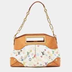 مملوكة مسبقًا Louis Vuitton White Monogram Multicolore Canvas Judy MM Bag