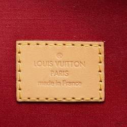 Pre Owned Louis Vuitton Red Monogram Vernis Alma MM Bag