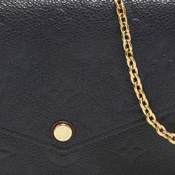 Pre Owned Louis Vuitton Marine/Rouge Monogram Empreinte Leather Felicie Pochette Bag