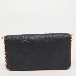 Pre Owned Louis Vuitton Marine/Rouge Monogram Empreinte Leather Felicie Pochette Bag