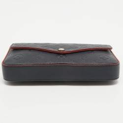 Pre Owned Louis Vuitton Marine/Rouge Monogram Empreinte Leather Felicie Pochette Bag