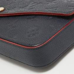 Pre Owned Louis Vuitton Marine/Rouge Monogram Empreinte Leather Felicie Pochette Bag