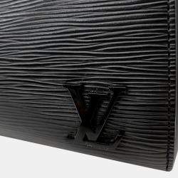 Pre Owned Louis Vuitton Black Epi Leather Cluny MM Top Handle Bag