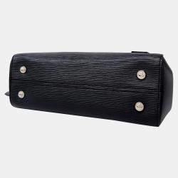 Pre Owned Louis Vuitton Black Epi Leather Cluny MM Top Handle Bag
