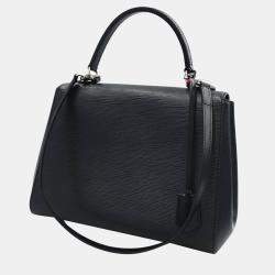 Pre Owned Louis Vuitton Black Epi Leather Cluny MM Top Handle Bag