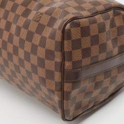 Pre Owned Louis Vuitton Damier Ebene Canvas Speedy Bandouliere 30 Bag