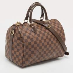 Pre Owned Louis Vuitton Damier Ebene Canvas Speedy Bandouliere 30 Bag