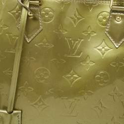 Pre Owned Louis Vuitton Vert Olive Monogram Vernis Leather Alma GM Bag