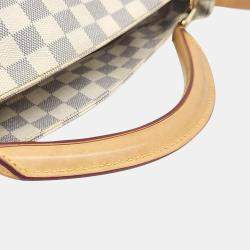 Pre Owned Louis Vuitton White Damier Azur Handbag