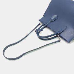 Pre Owned Louis Vuitton Navy Epi Leather Marly MM Tote Bag