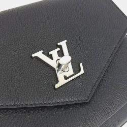 Louis Vuitton Black Leather My Lockme BB Top Handle Bag