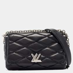 Louis Vuitton Black Malletage Leather GO-14 PM Bag