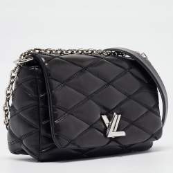 Louis Vuitton Black Malletage Leather GO-14 PM Bag