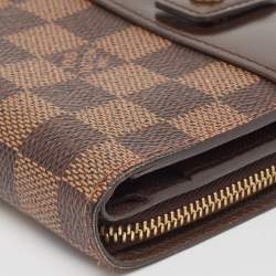 Louis Vuitton Damier Ebene Canvas Compact Zippy Wallet