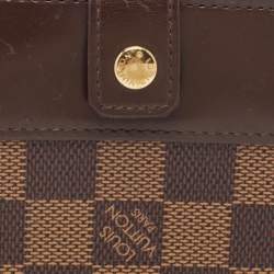 Louis Vuitton Damier Ebene Canvas Compact Zippy Wallet