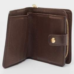 Louis Vuitton Damier Ebene Canvas Compact Zippy Wallet