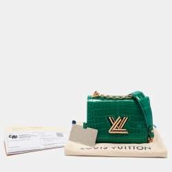 Pre Owned Louis Vuitton Green Crocodile Twist PM Bag
