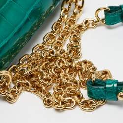 Pre Owned Louis Vuitton Green Crocodile Twist PM Bag