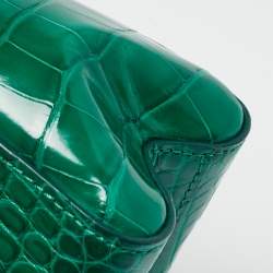 Pre Owned Louis Vuitton Green Crocodile Twist PM Bag