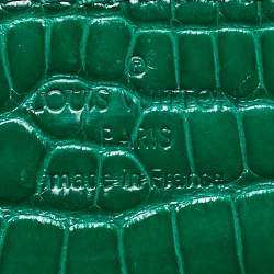 Pre Owned Louis Vuitton Green Crocodile Twist PM Bag