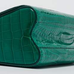 Pre Owned Louis Vuitton Green Crocodile Twist PM Bag