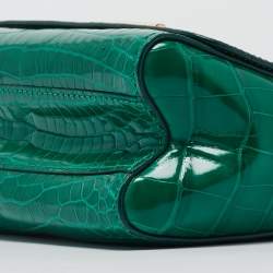 Pre Owned Louis Vuitton Green Crocodile Twist PM Bag