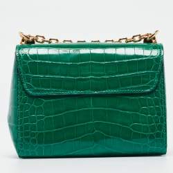 Pre Owned Louis Vuitton Green Crocodile Twist PM Bag