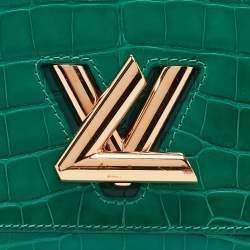 Pre Owned Louis Vuitton Green Crocodile Twist PM Bag