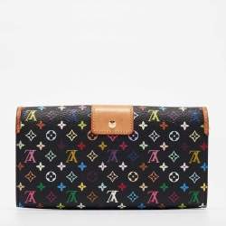 Louis Vuitton Black Monogram Multicolore Sarah Noeud Wallet