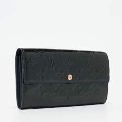 Louis Vuitton Blue Nuit Monogram Vernis Sarah Wallet