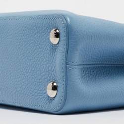 Louis Vuitton Light Blue Leather Mechanical Flower Capucines BB Bag